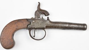 Joseph & William Richards percussion hammer action pocket pistol with lock signed 'J&W Richards' and