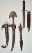 Three faced metal Tibetan phurba / dagger with 10cm blade, James Thompson of Dublin fighting