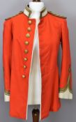 British Army officer's full dress scarlet tunic attributed to Captain Rogers, 6th Battalion