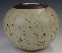 Barbara Cass / Arden Pottery (1921-1992) studio pottery stoneware squat vase, height 21 x diameter