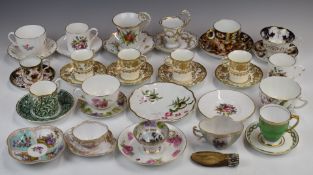 Decorative / collectable teaware including Davenport Imari, Spode, Royal Worcester, Dresden,