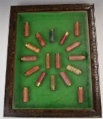 Shotgun cartridge display board including Page-Wood of Bristol, The Wizard Rustless, Hull
