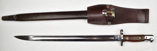 British 1907 pattern Lee Enfield bayonet with good stamps to ricasso including Wilkinson, a 43cm