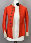 British Army other ranks scarlet tunic with associated buttons and internal label 'Royal Army