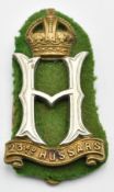 British Army 23rd Hussars bi-metal cap badge