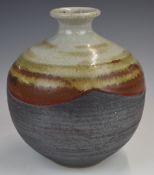 Barbara Cass / Arden Pottery (1921-1992) studio pottery stoneware squat vase, height 21 x diameter
