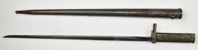 German Ersatz WW1 conversion bayonet, British Enfield style 44.5cm triangular blade with an all