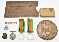 WW1 Memorial Plaque / Death Penny for Frederick Preston, WW1 War Medal named to 1245 Driver J