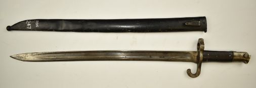 Austrian 1867 pattern bayonet 1870 Jung to ricasso and regimentally impressed to quillon, with