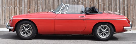 1972 MGB Roadster, registration number DAY 720K, with V5c. Fitted with 1800cc four cylinder engine