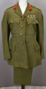 British Army Gloucestershire Regiment officer's service dress jacket and trousers with rank insignia
