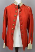 British Army Gloucestershire Regiment other ranks scarlet tunic with Sergeant's chevrons, skill at