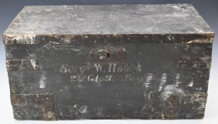 British Army Gloucestershire Regiment boot locker / storage box / campaign chest, attributed to