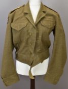 British Army officer's dress blouse 1940 pattern, with Captain rank insignia to shoulder straps