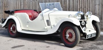 1934 Riley 9 Lynx car, registration number CRF 902, with V5c and 1970s buff logbook. Purchased by
