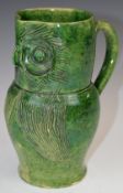 Farnham Art Pottery figural owl jug, height 17.5cm