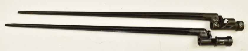 Russian 1891/30 pattern Mosin Naget bayonet with spring loaded cocking device, stamped 1596,