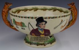 Crown Devon John Peel musical bowl, height 14 x diameter 22.5cm