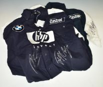 Two signed Formula 1 Williams team shirts, both signed Ralph Schumacher the other also by Juan Pablo