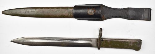 German Ersatz 88/98 pattern knife bayonet with three quarter muzzle ring, stamped 7016 to