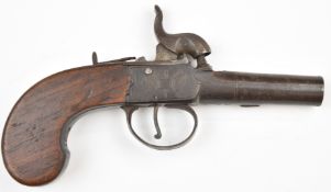 Whalley of Macclesfield percussion converted from flintlock hammer action pocket pistol with named