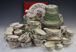 Approximately one hundred and fifteen pieces of Copeland Spode dinner and tea ware decorated in