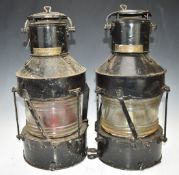 Two CP Grimley & Sons Ltd Birmingham ships lamps comprising not under command and anchor, one