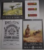 Four modern shop display or advertising shotgun cartridge boards including Eley Sporting Ammunition,