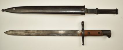 Italian 1891 pattern Mannlicher Carcano bayonet stamped 2763 to crossguard, with 30cm fullered