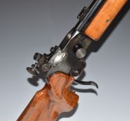 BSA Martini-International .22 underlever-action target rifle with shaped grip, raised cheek piece,