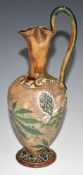 Doulton Lambeth ewer with artist's monogram EA, H26cm