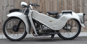 1949 Velocette LE Mk1 149cc motorcycle, with water cooled horizontally opposed engine, no