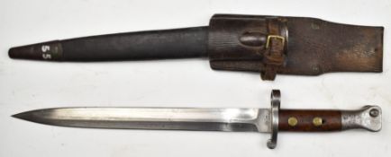 British 1888 pattern bayonet Mk I 2nd type, with some good stamps to ricasso including Sanderson