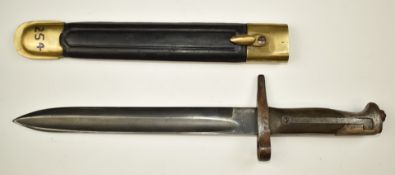 Italian 1870/87 pattern Vetterli bayonet stamped YY 2715 to crossguard and Terni to ricasso, with