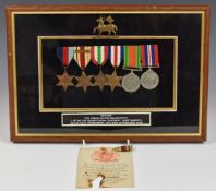 British Army WW2 group of six medals attributed to 5675209 Pte Frank Victor Galsworthy 1/5 The