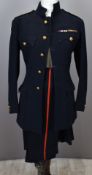 British Army Gloucestershire Regiment officer's No 1 dress blues tunic and trousers with rank