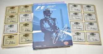 Set of fifteen 2003 Formula 1 Grand Prix programmes, each signed by Ralph Shumacher, Juan Pablo