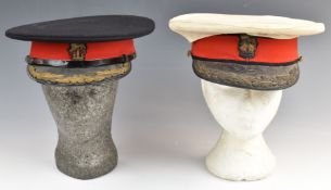 British Army staff officer's forage cap with white cover, wire bullion and cloth badge and gold
