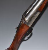 Sabel 12 bore side by side ejector shotgun with engraved locks, underside, trigger guard, fences and