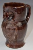 Farnham Art Pottery figural owl jug with faint signature to base possibly HAC, height 13.5cm
