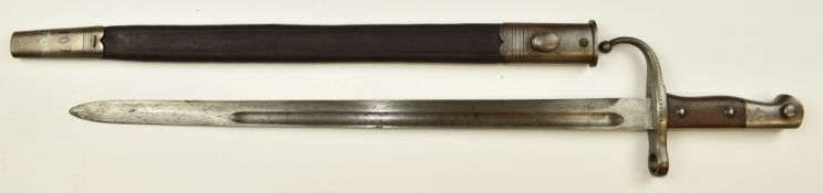 Turkish 1890 pattern Mauser bayonet with 361301 to crossguard, further markings to pommel and