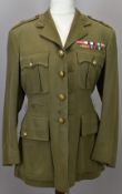 British Army Gloucestershire Regiment service dress jacket with associated buttons, Lt Colonel to