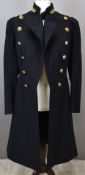 British Army Gloucestershire Regiment officer's frock coat with gilt collar badges, associated