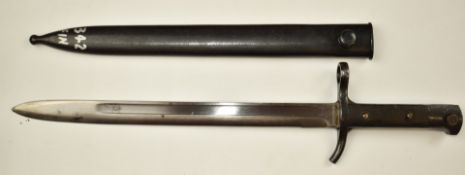 Finnish 1927 pattern Mosin - Nagant bayonet stamped Hackman & Co to ricasso, with 30cm fullered