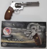 Umarex Colt Python .357 Magnum CTG .177 air pistol with faux wooden grips, serial number 14H00183,