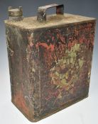 Shell-Mex vintage car two gallon petrol can, with ROP cap and dated 10-39 to base