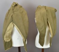 Two pairs of British Army Gloucestershire Regiment khaki breeches Consigned by the Soldiers of