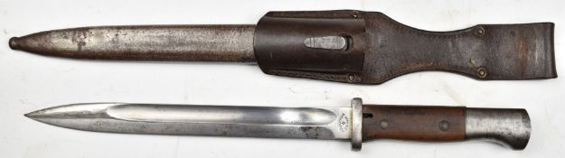 German S84/98 pattern bayonet with Rich A Herder Solingen to one side of ricasso and H Mundulos &