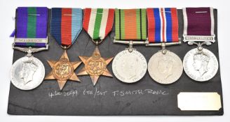 British Army Royal Army Medical Corps group of six medals comprising General Service Medal with