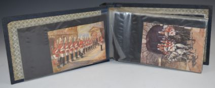 Approximately seventy British Army colour postcards, Victorian era and later, including Life Guards,
